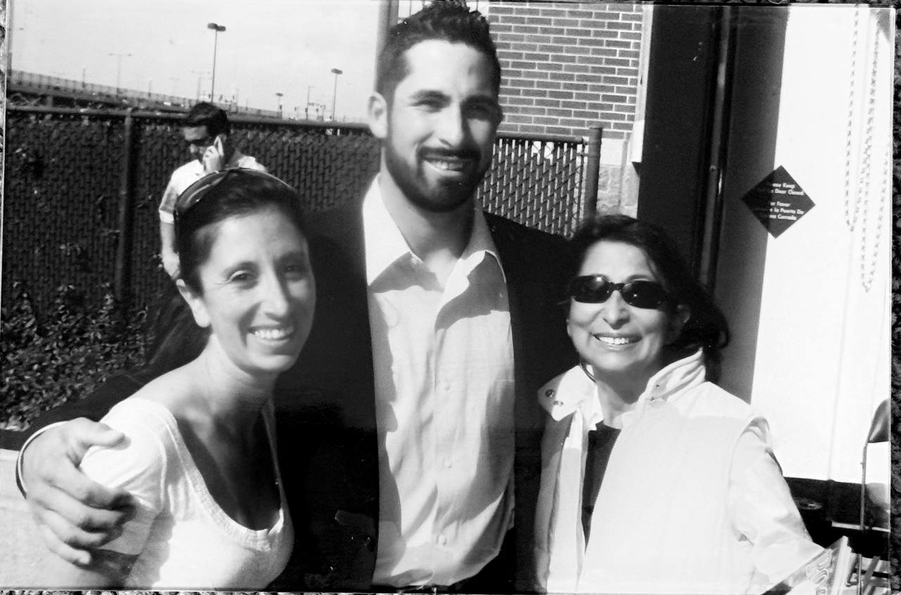 Natalie, Spilly, and Essie Spilborghs at the ballpark